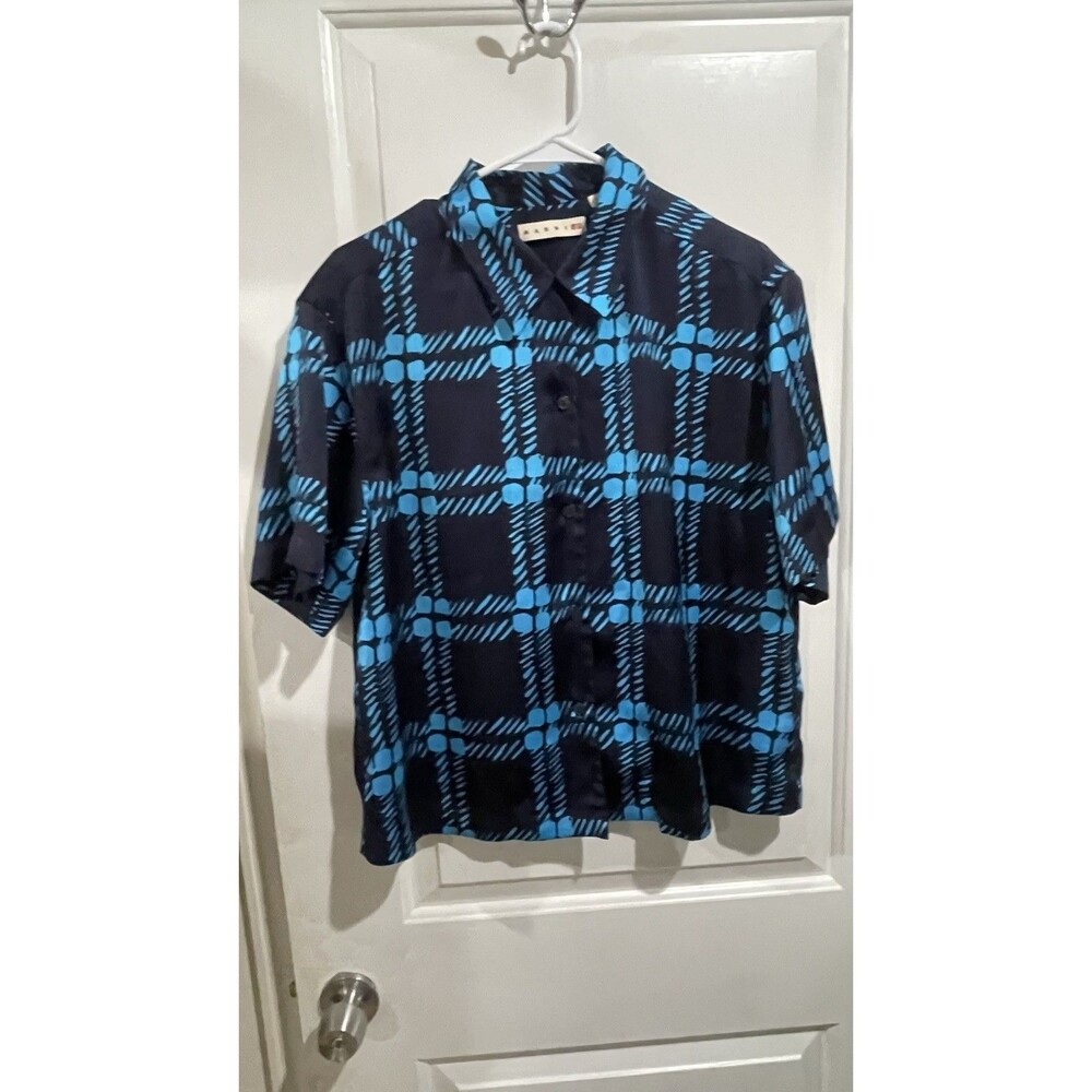 Marni Shirt Casual Smooth Boxy Cut Uniqlo Uniqlo Open Collar Unisex Medium